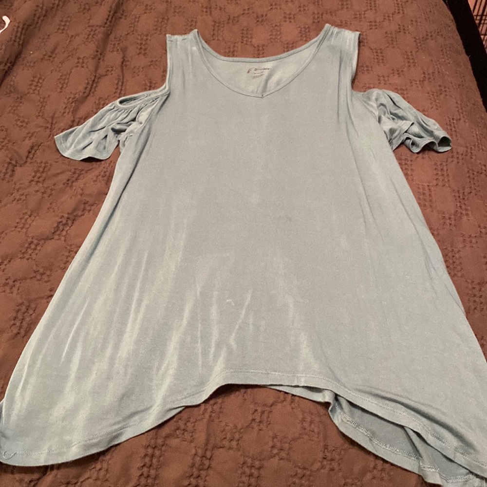 Kids Off the Shoulder tank top green